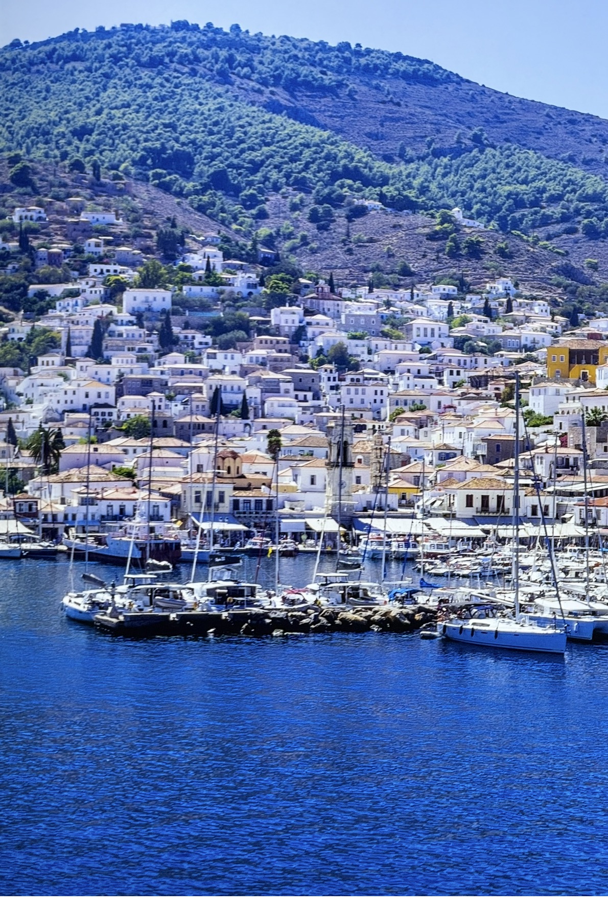 Hydra harbour and hillside